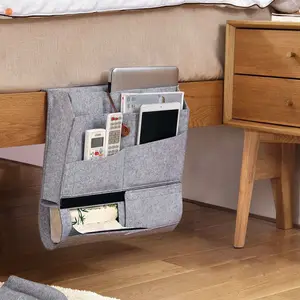 Image of 2019 hot sale custom felt sofa arm rest organizer felt desk organizer under bed shoe organizer
