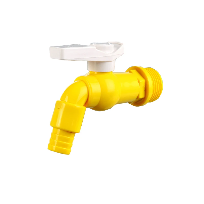 Colorful Ship Handle Plastic Garden Faucet Long Handle Two Side Open