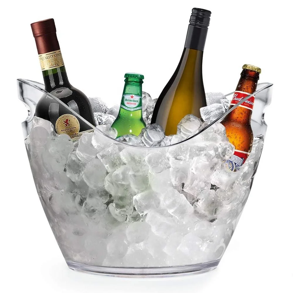 

Factory hot sales 2020 hot style luxury travel black plastic ice bucket