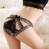 Queena Sexy briefs leopard lace women's hips panties underwear