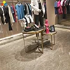 Fashionable Stainless Steel Gold Clothing Store Display Table For Shoes