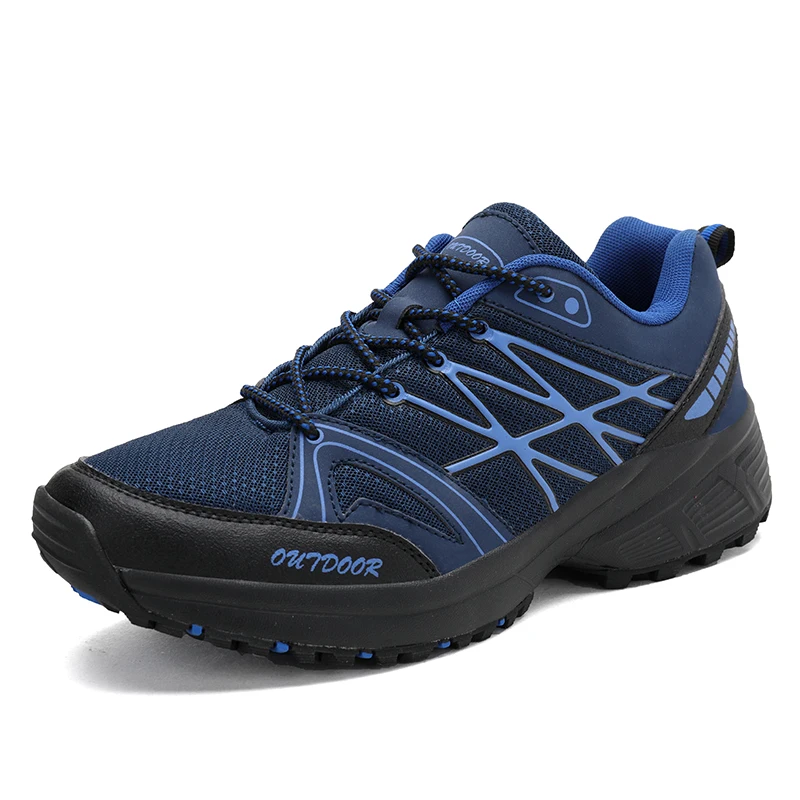 

High Quality Outdoor Men's Waterproof Hiking Shoes Anti-Slip Climbing Nubuck Shoes For Men Trekking, Black/blue/gray/pink/purple