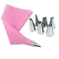

Silicone Pastry Bag With Stainless Steel Nozzles