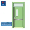 Hospital Customized laminated MDF wooden door School wood door with glass window