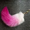 Fur tail keychain fox tail colors red fox tail keychain