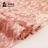 Hot sale pink smooth crushed 4 way stretch velvet fabric for chair