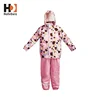 kids Reflective Color Block Waterproof Hooded Pu Rain Coat