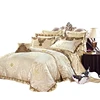 Bridal Home Textile Wedding Hotel Satin Embroidery Silk 100% Cotton Bed Linen Bedsheet Comforter Luxury Bedding -Set