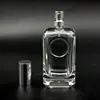 Customer Made 100ml Rectangle Shaped Embossed Logo Glass Perfume Bottle