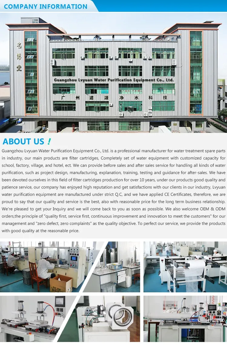Lvyuan sintered cartridge filter replace for sea water