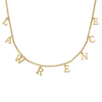 

Personalized stainless steel custom name letter charm necklace for women gifts