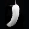 40cm big size fox tur tail plush pendant fluffy key chain cell phone charm