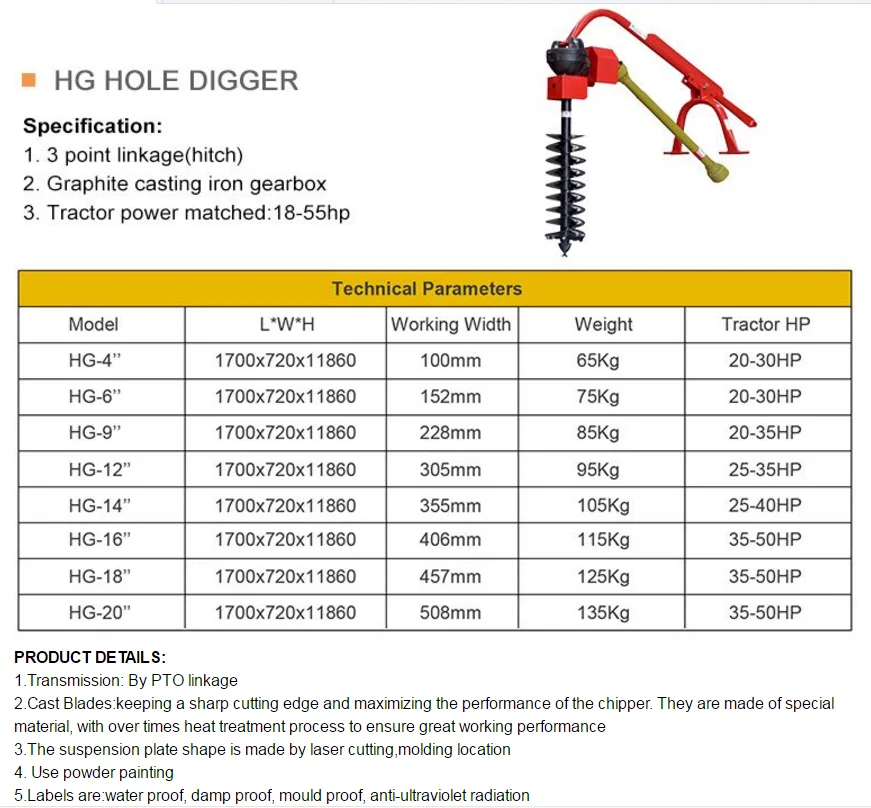 Tractor Mounted Post Hole Digger/tractor Drill Buy Hole Digger,Earth