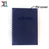 2019 Custom Spiral Bound PU Hard Cover Planner Notebook with Metal Corner