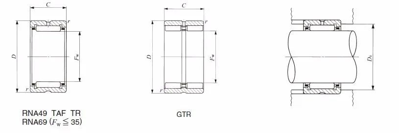 RNA 6907 Drawn Cup Roller Bearing Needle Bearing