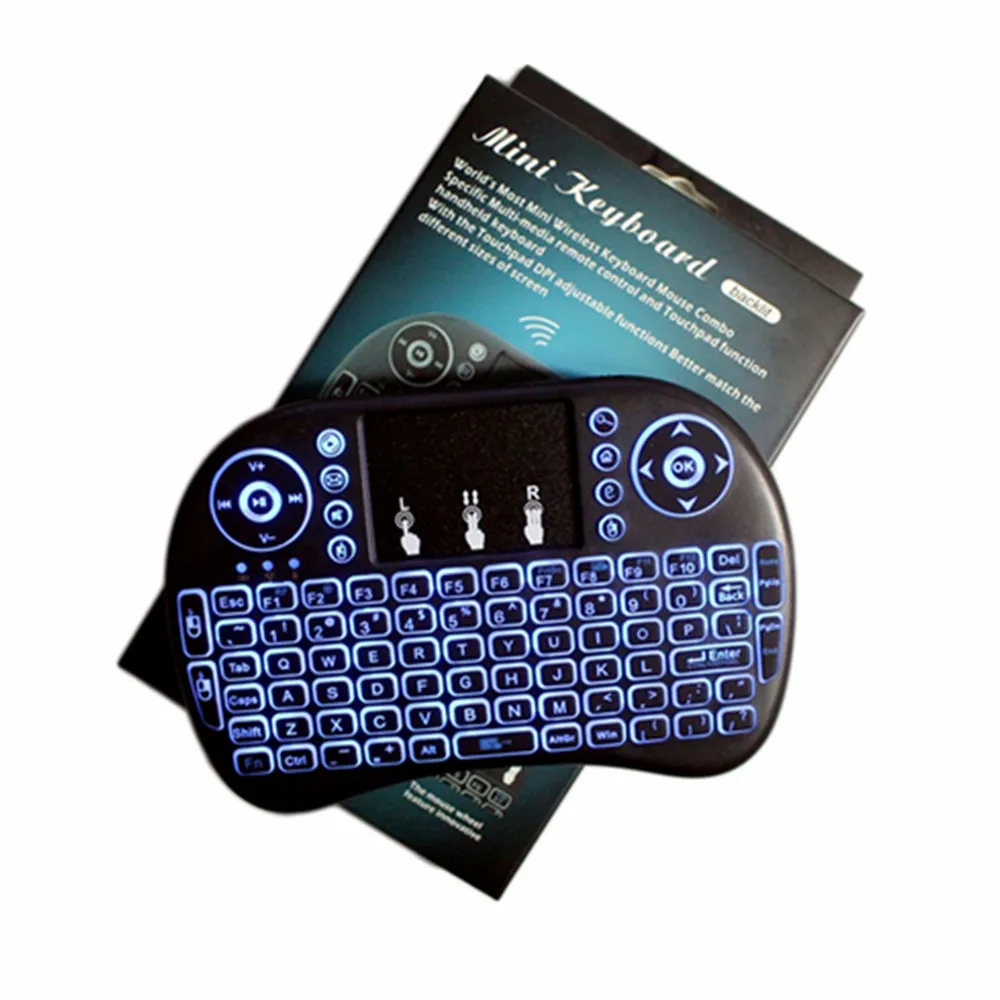 top-king factory price i8 mini wireless keyboard backlit remote control