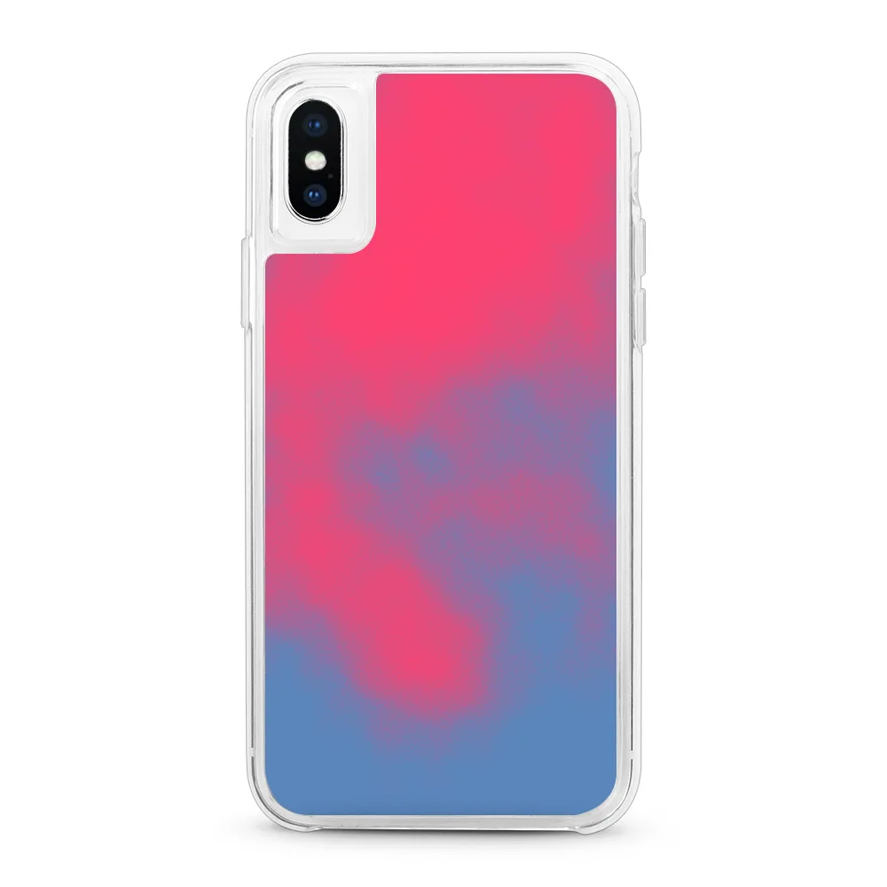 

Neon Sand Liquid Case for iPhone Xs , PC TPU Hybrid Mobile Phone Case Back Cover for iPhone Xs, 5 colors