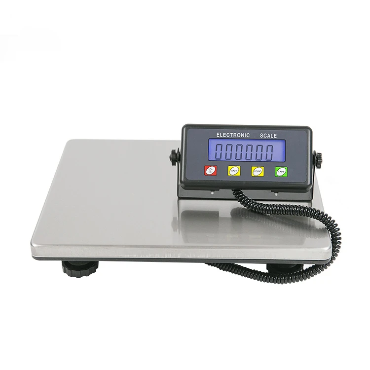 Light Blue 660lbs Digital Heavy Duty Shipping and Postal Scale with Durable Stainless Steel Large Platform,Industrial Grade Bench Scale 