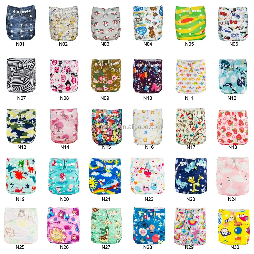 

Babyland U-pick NEw Prints Baby cloth Diapers newborn to Potty training pocket style reusable nappies, Many different prints