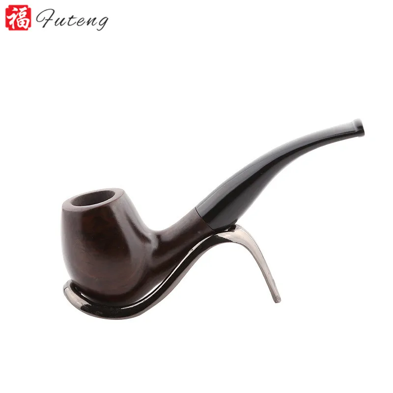 

New Wholesale Ready to Ship Portable Ebony Wooden Small Wood Smoking Pipe Smoke Tobacco Pipe for Smoking