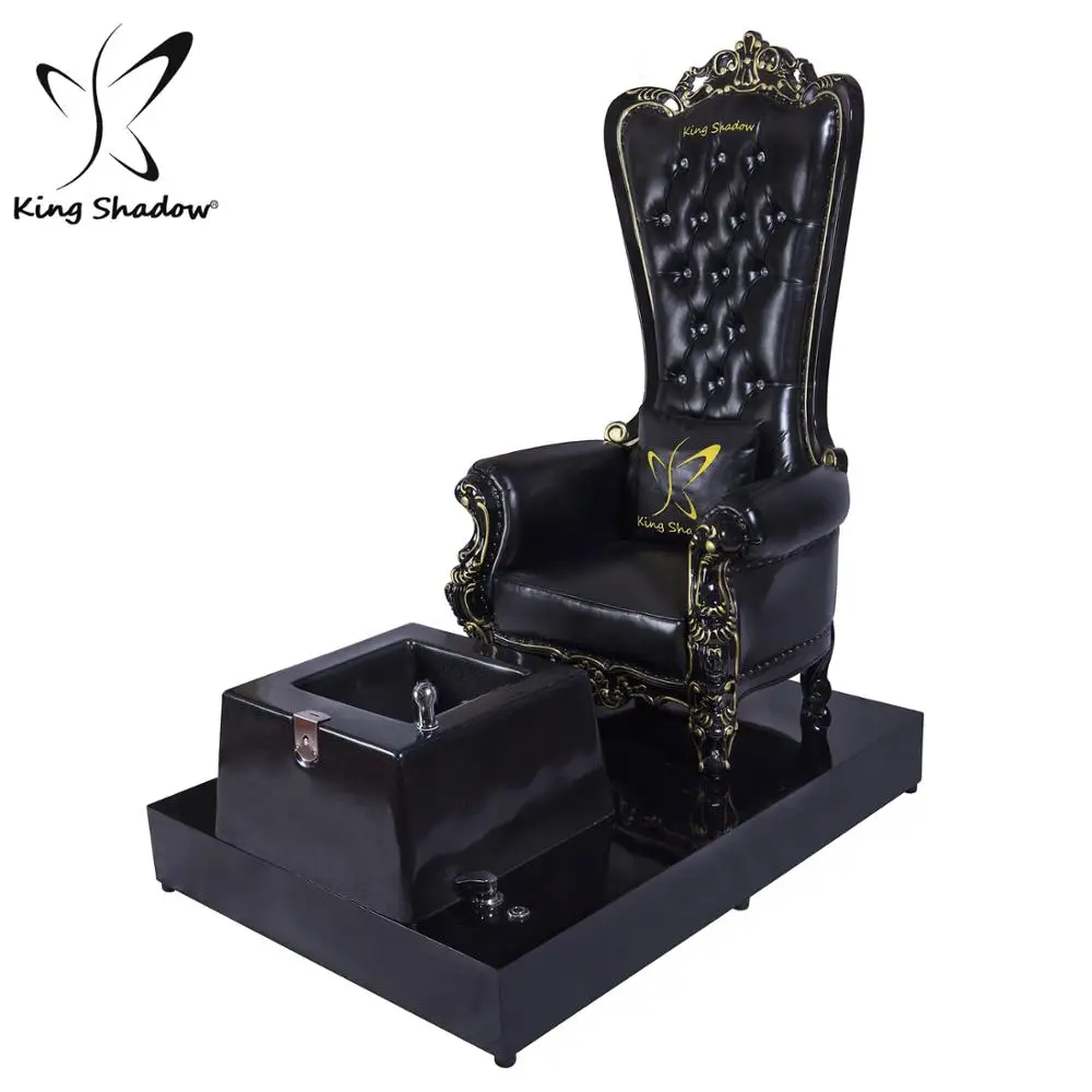 

Nail salon furniture king and queen chairs black pedicure chair spa, Optional