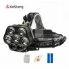 USB Rechargeable Head light T6 Head Torch LED Flashlight White red green blue Headlamp
