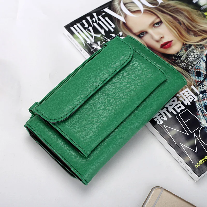 

2019 Fashion Trend Pu Leather Ladies Purse Chain Large Capacity Wallet For Women