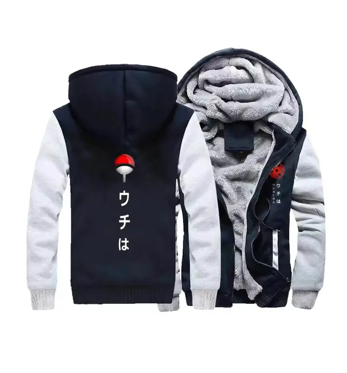 

Naruto Heavy Thick Hoodies Sweatshirts Uchiha Syaringan Hooded Boys Fashion Hokage Men/women Classic Cartoon printed Clothes 4xl