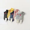 6 colors summer low cut invisible ankle socks stripe women's cute socks with love heart shape
