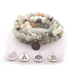 Custom Pendant 108 Amazon mala bead 8mm stone beads Tree of life Pendant Necklace Aromatherapy yoga Bracelet