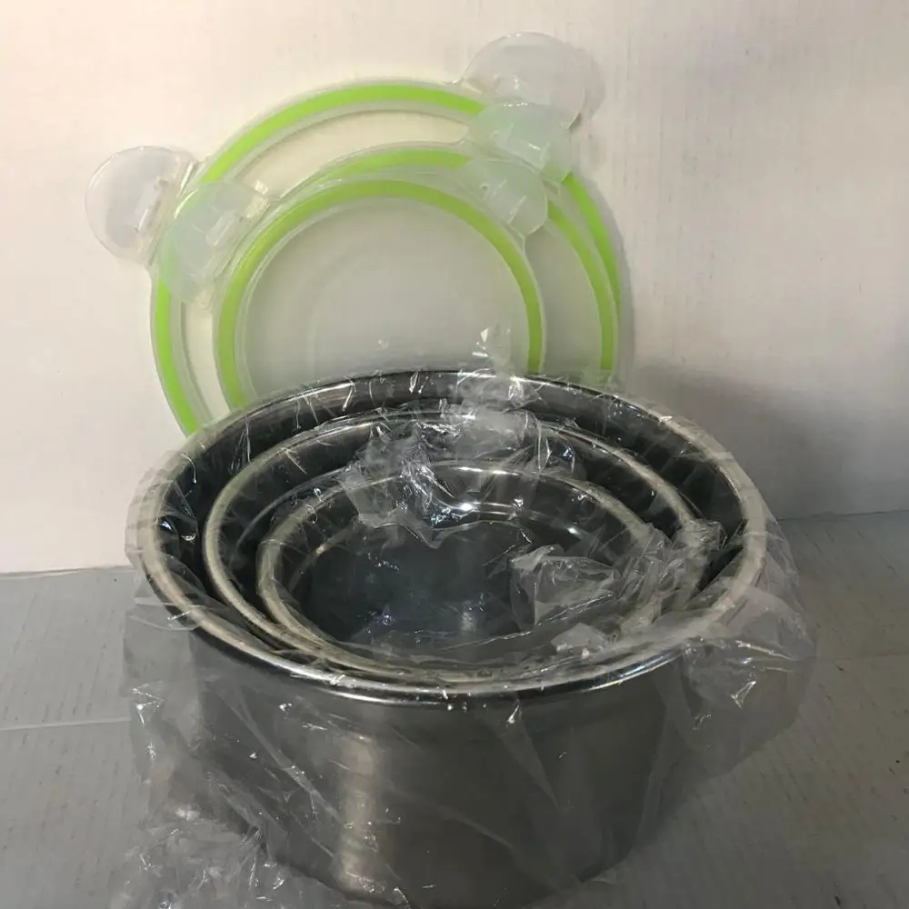 

Leakproof Stainless Steel 18/8 Lunchbox Set 3 Stackable Metal Containers For Men Women Girl Boy, Customzied