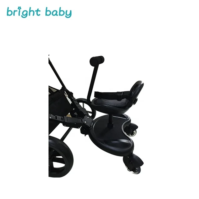 

2019 New Baby Buggy Board Kids Standing Stroller Board with seat, Black