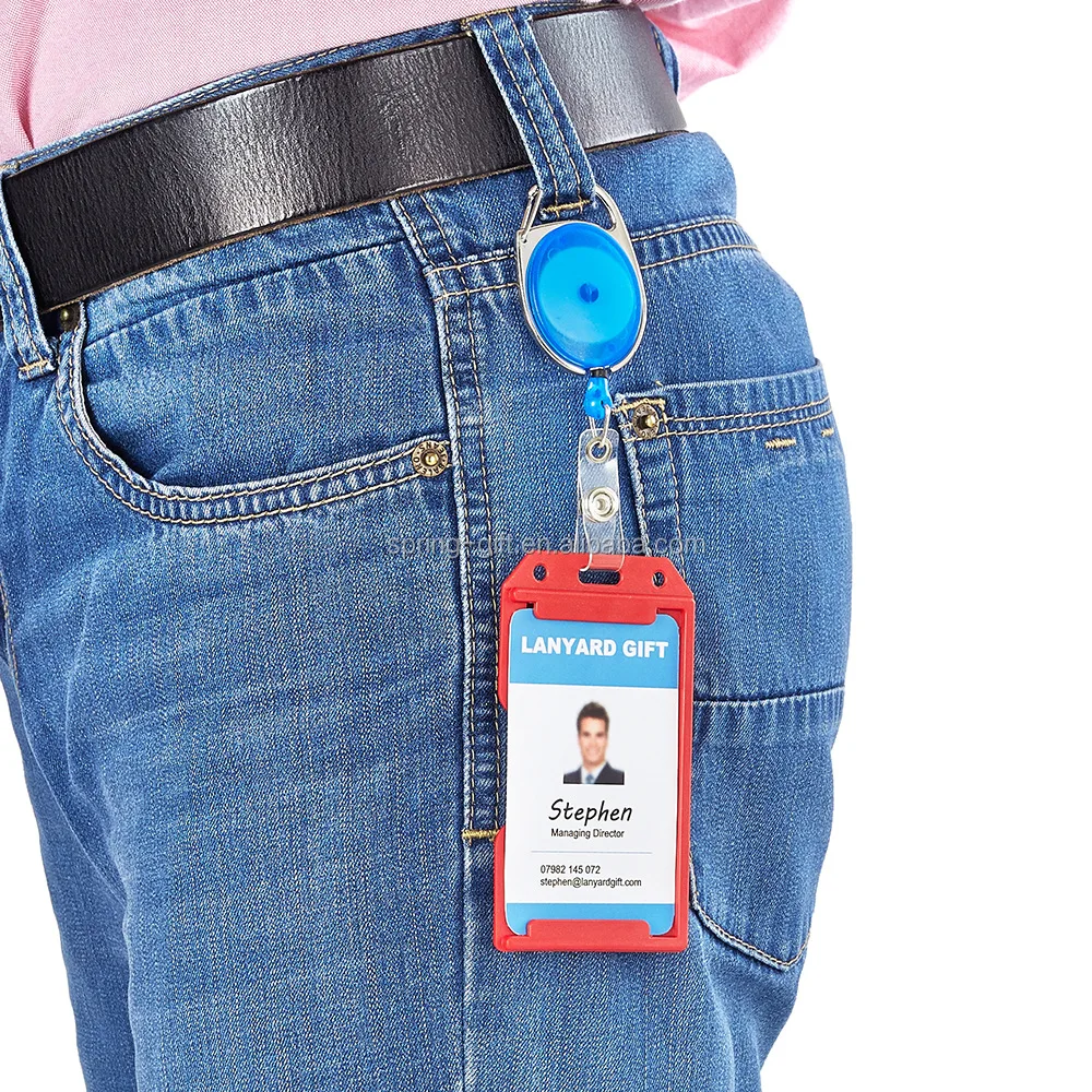 Retractable Badge Reel Keychain/yoyo Name Id Card Holder/work Badge Key