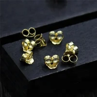 

925 Sterling Silver Earrings Back Stopper Component Earrings Jewelry Accessories gold Component for Women Earrings Ear Post Nuts