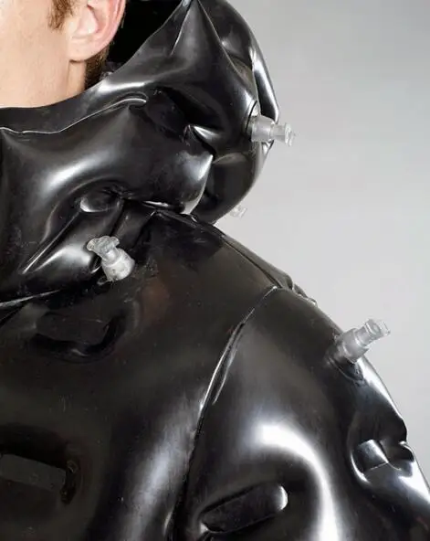 Latest Design Mens Veste Latex Rubber Casual Life Puffer Latex rubber heren jasje