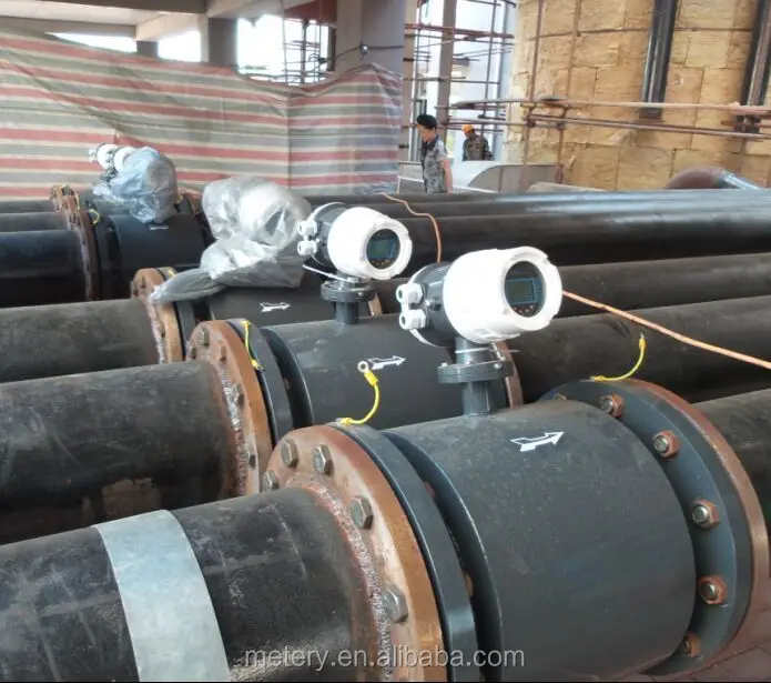 electroamagnetic flow meter install.