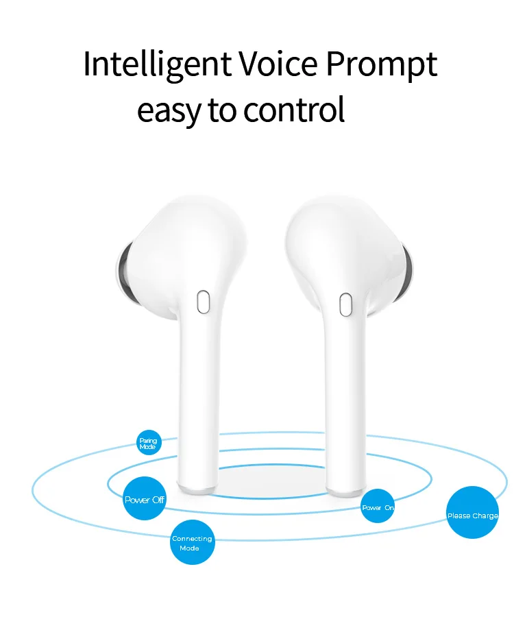 TWS BT V5.0 Earphone Wireless earbuds Noise cancelling headphone HIFi Earpieces With Mic For Iphone 7/8/X/XS