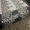 High quality new tulle silver sequin glitter mesh shiny tulle lace fabric 5 yard