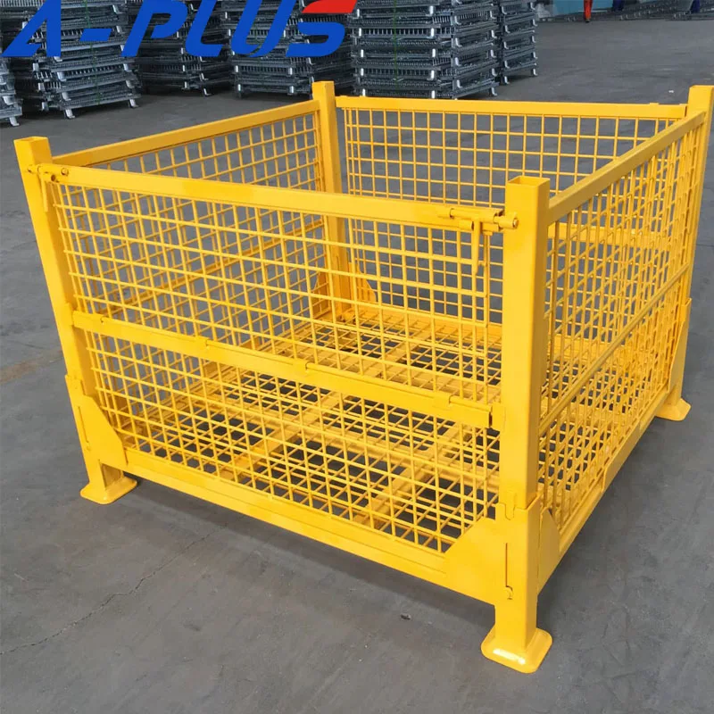 Industrial Wire Mesh Container Pallet Cages For Cargo And Storage Buy ...