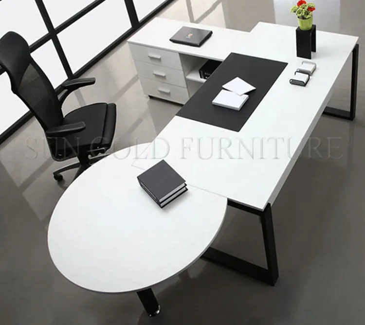 High End Modern White Office Table Office Desk Furniture (szodb359