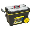 plastic equipment case with wheel and scalable tie rod for equipment