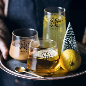 Image of Innovative clear reusalble pyrex wine glass custom logo
