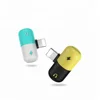 Newest capsule mini adapter dual 8 pin charging audio adapter for iPhone
