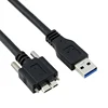 USB 3.0 A type Cable Male to Micro USB 3.0 B Male with Mount Panel Screws for Hard Disk Mobile Phone