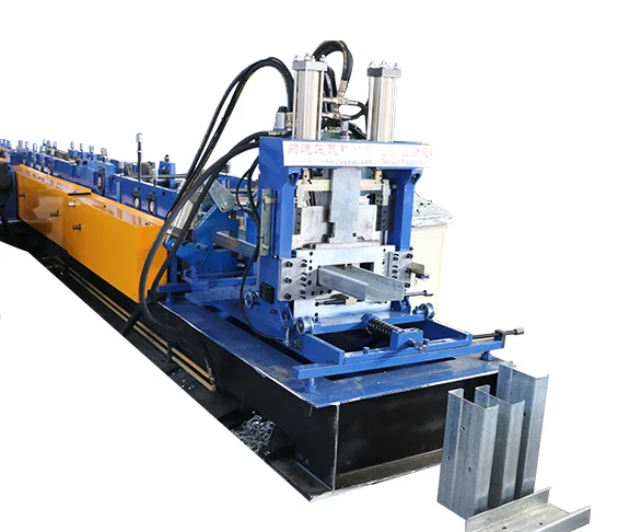 
Fully automatic cold steel strip profile c z purlin roll forming machinery roof truss shaping machine 