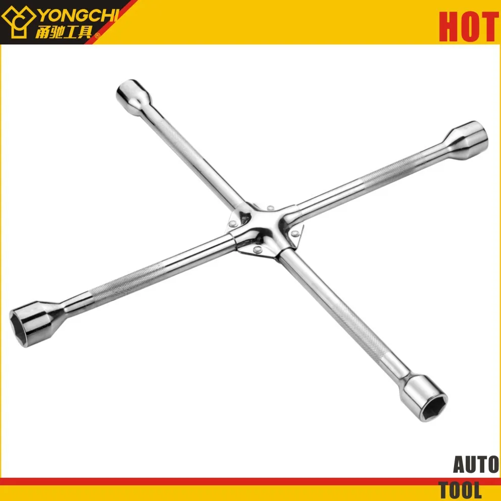 14"universal socket wrench cross rim wheel nut wrench for tyre