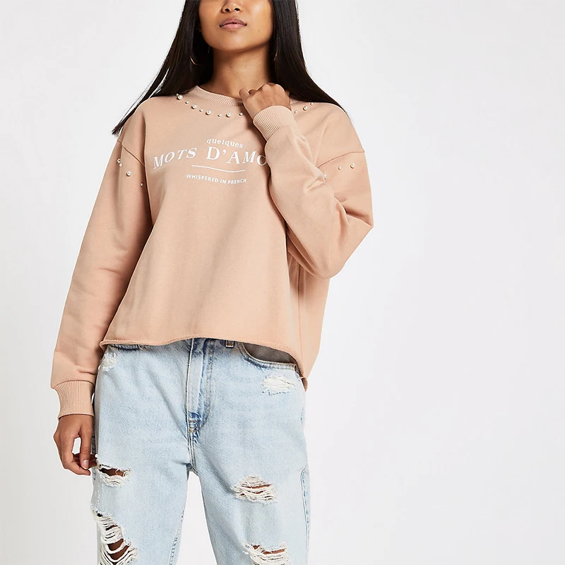 pearl embellished sweatshirt