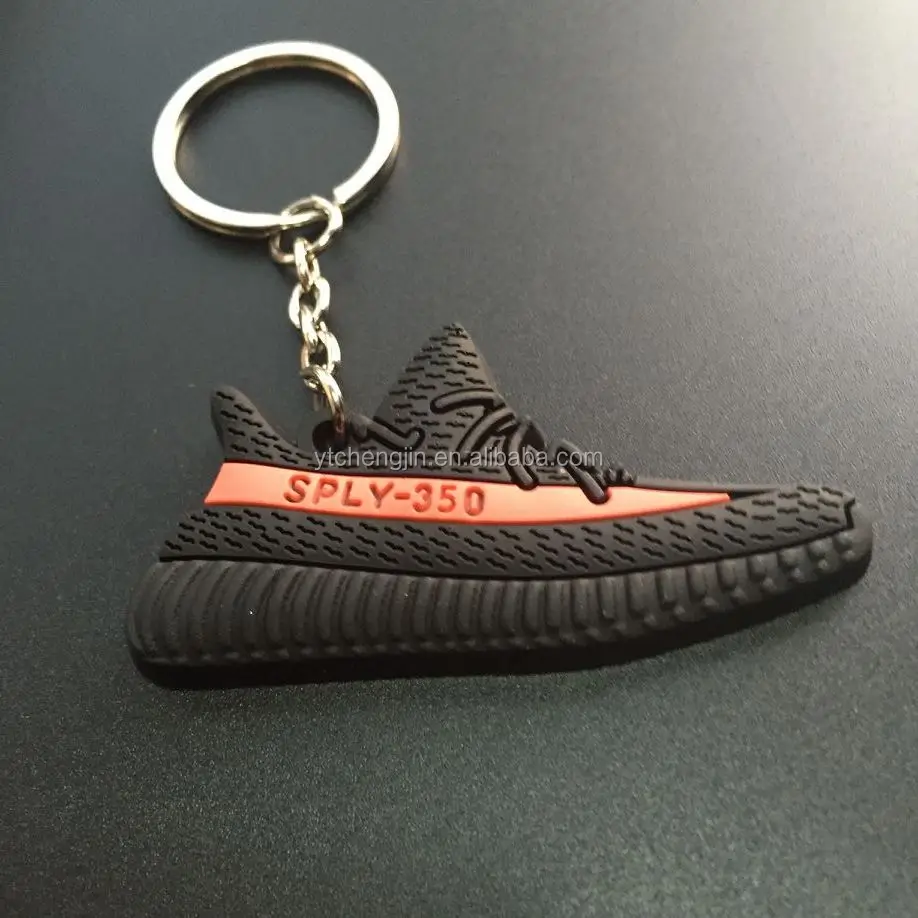 

Yeezy boost 350 v2 sneaker black red color key ring