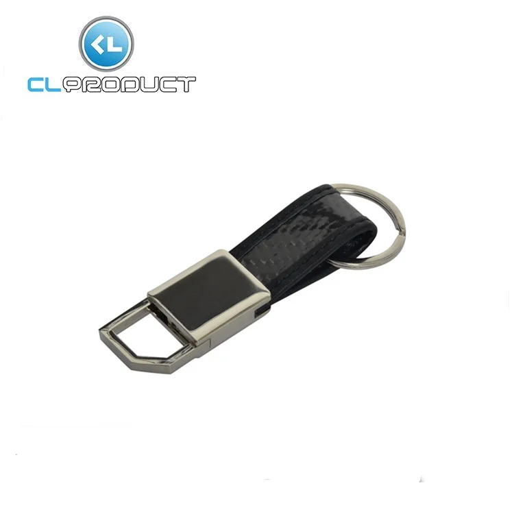 

Unique design carbon fiber leather keychain, metal keychain