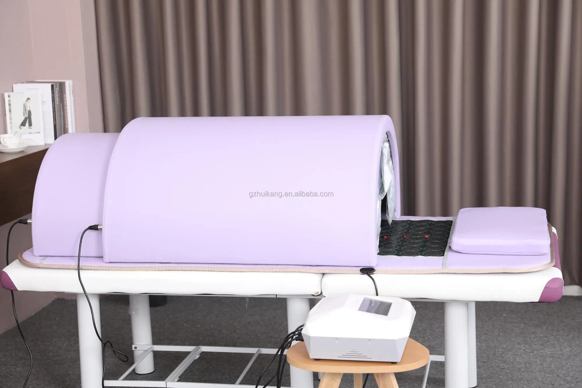 Far infrared sauna dome with photon lights  for human health therapy